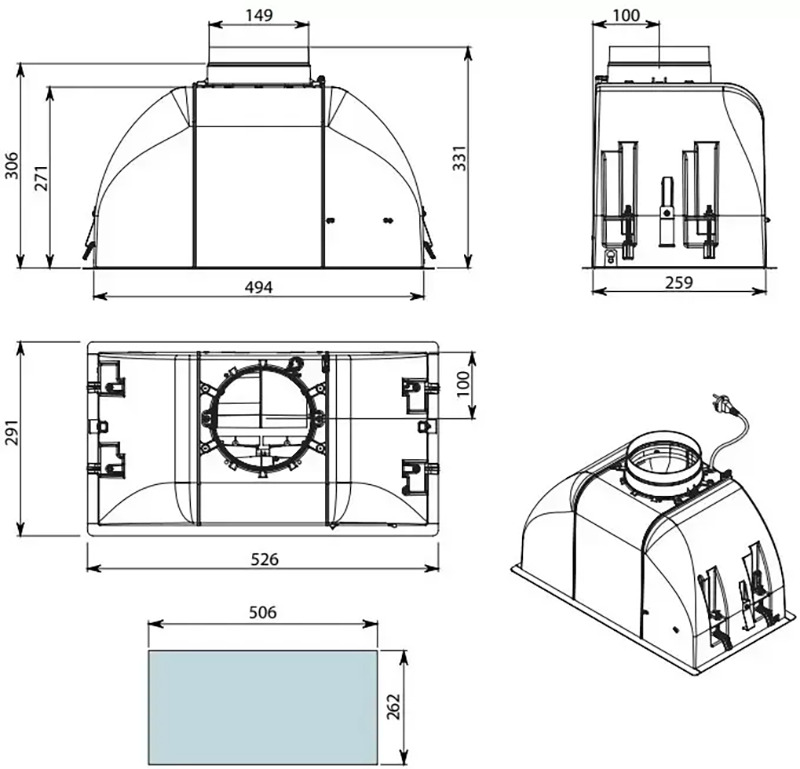 Схема с размерами