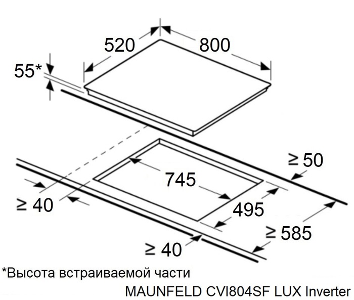 Схема с размерами