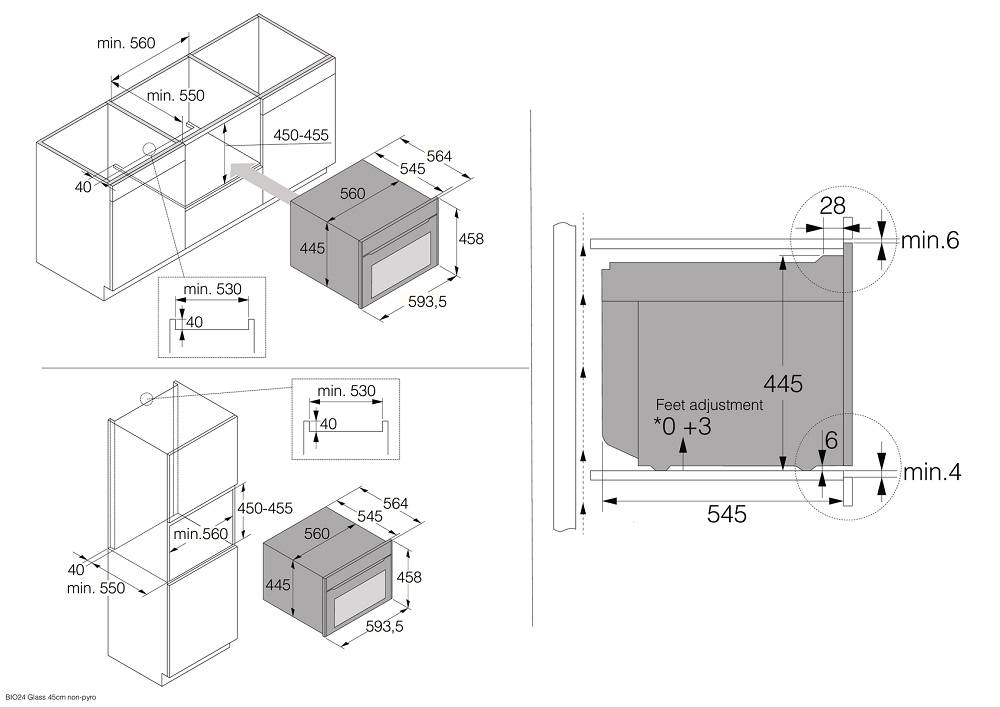 Схема встраивания с размерами Схема встраивания с размерами