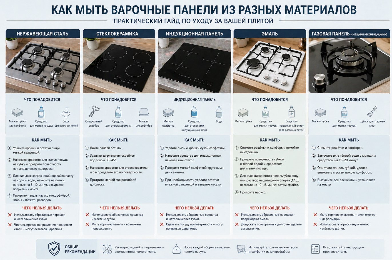 Как мыть варочные панели Как мыть варочные панели