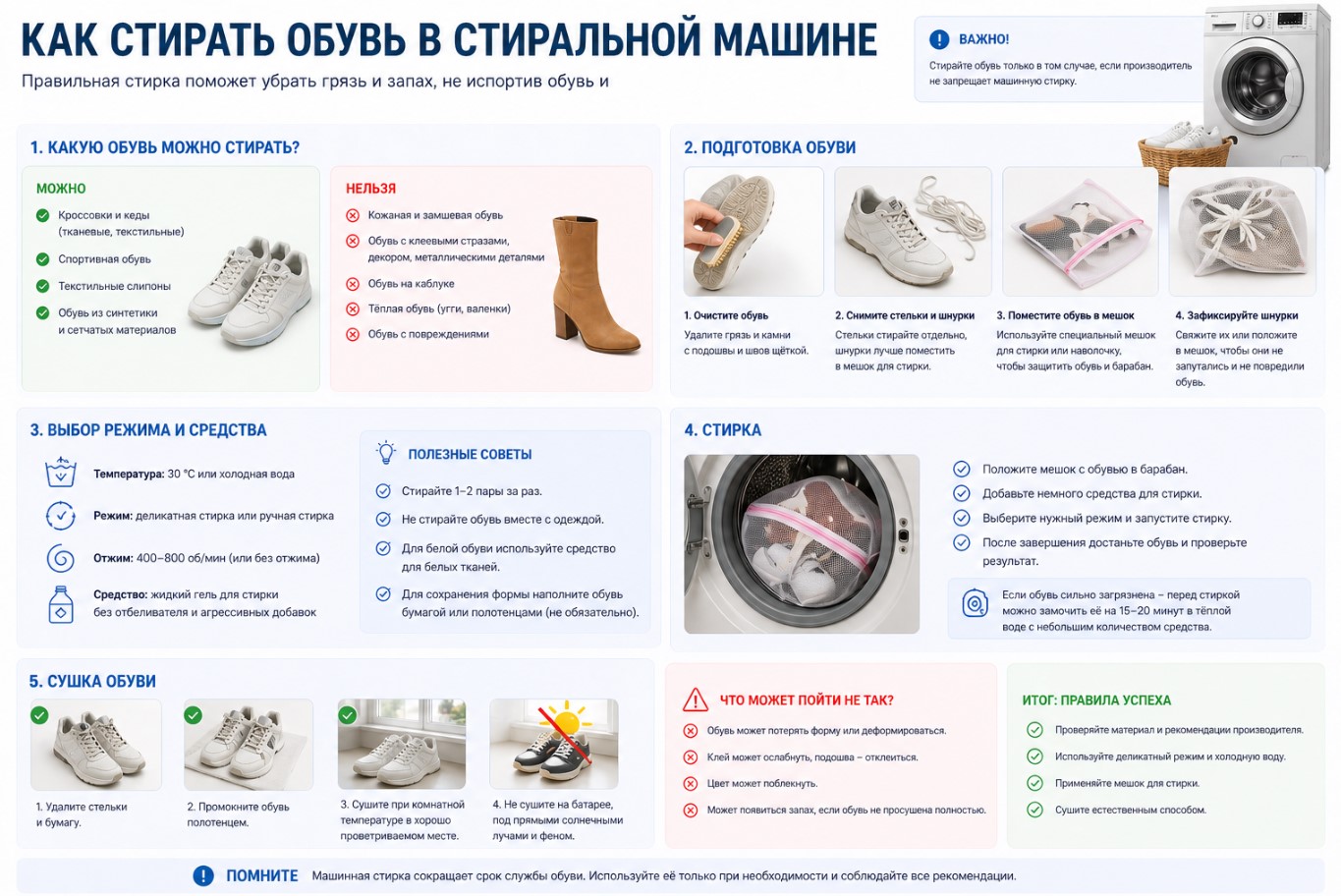 Как стирать обувь в стиральной машине Как стирать обувь в стиральной машине