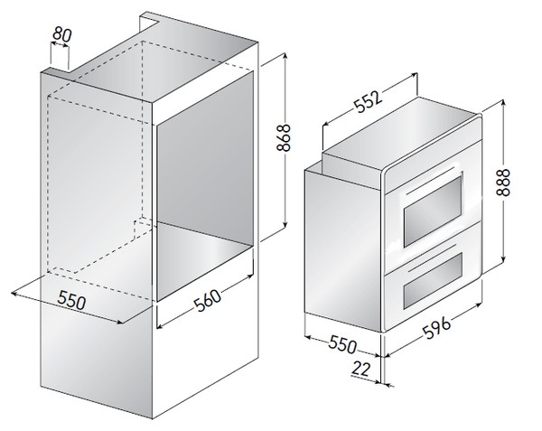 Размеры духовых шкафов Размеры духовых шкафов