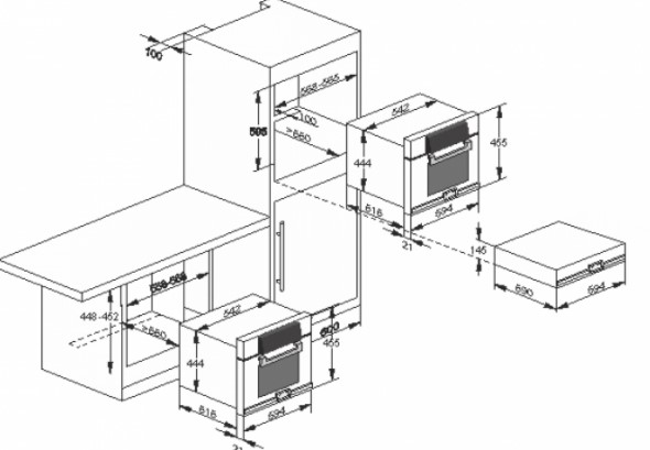 Размеры встраиваемых микроволновок Размеры встраиваемых микроволновок