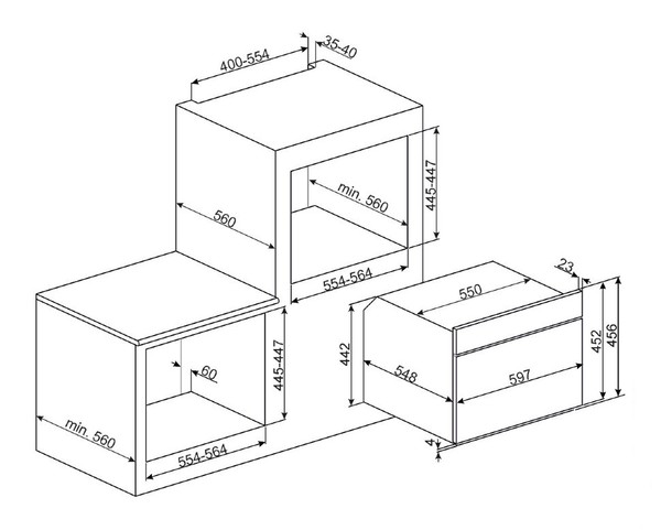 Размеры встраиваемых микроволновок Размеры встраиваемых микроволновок