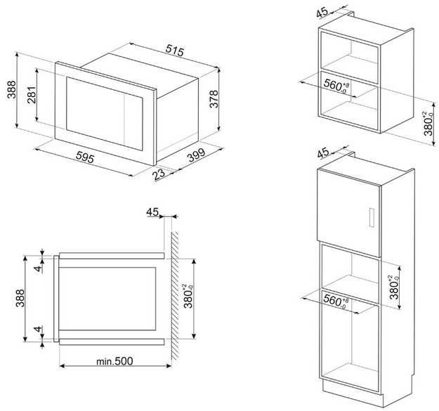 Встраиваемая микроволновая печь Smeg FMI025B3 (preview 2)