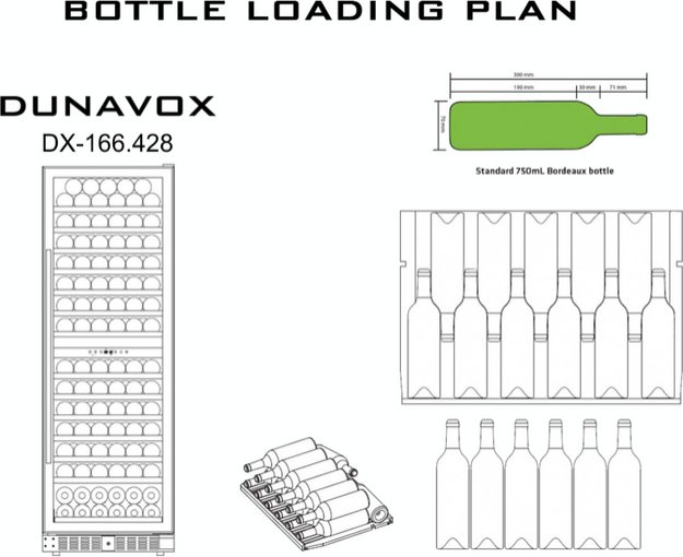 Винный шкаф Dunavox DX-166.428DCK (фото 2) Винный шкаф Dunavox DX-166.428DCK (preview 2)