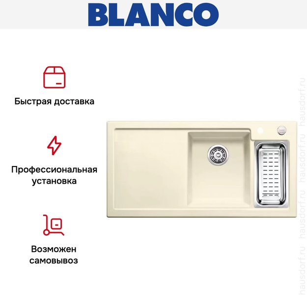 Мойка Blanco Axon II 6S крыло слева жасмин (preview 8)