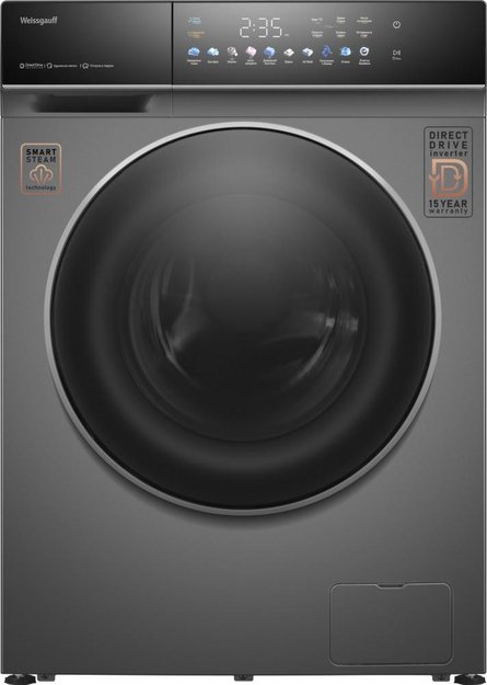 Стиральная машина Weissgauff WMD 62210 Direct Drive Touch Inverter Steam Grey (preview 1)