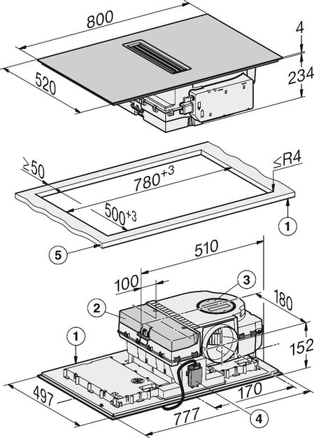 Варочная панель с вытяжкой Miele KMDA 7876 FL-A 125 Gala Ed (preview 9)