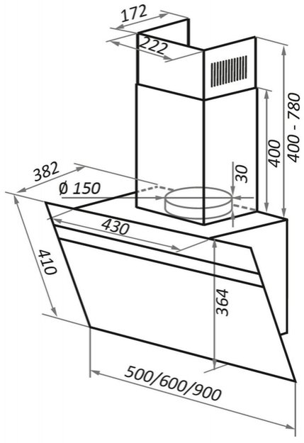 Кухонная вытяжка MAUNFELD Medway 50 черный\вставка сатин (фото 15) Кухонная вытяжка MAUNFELD Medway 50 черный\вставка сатин (preview 15)