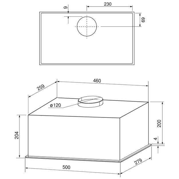 Встраиваемая вытяжка Krona ARVEN 500 BLACK PB V2 (фото 11) Встраиваемая вытяжка Krona ARVEN 500 BLACK PB V2 (preview 11)