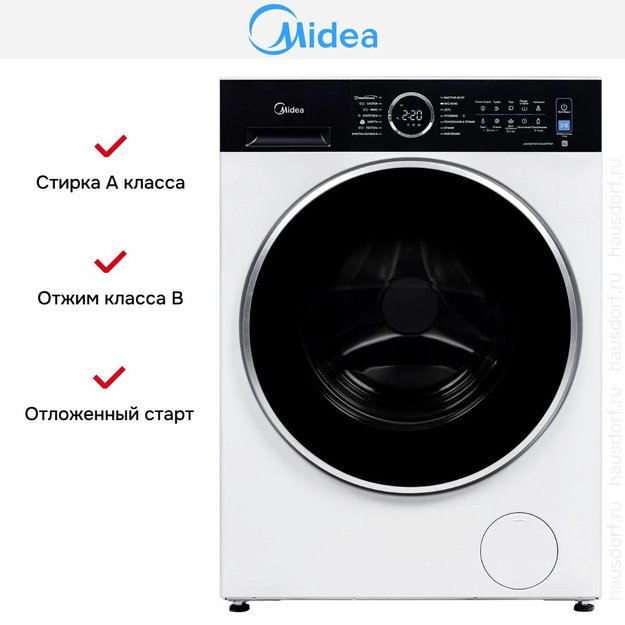 Стирально-сушильная машина Midea MF205D80WB/W-RU (preview 7)