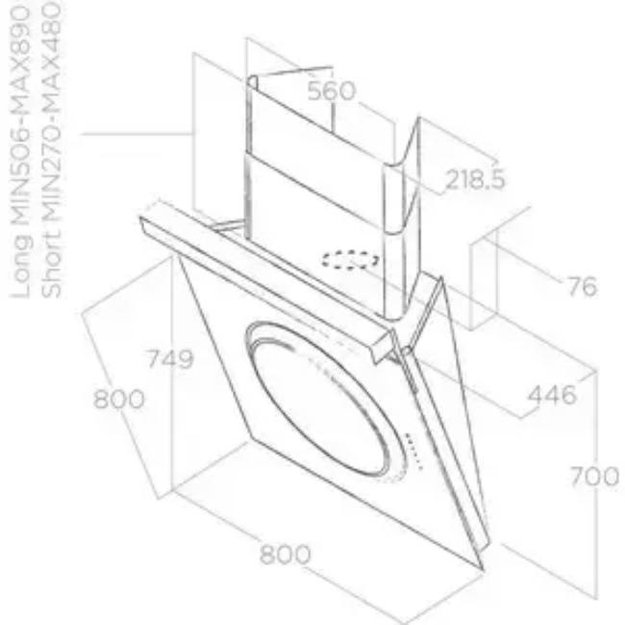 Вытяжка Elica OM TOUCH SCREEN WH/F/80 (preview 5)