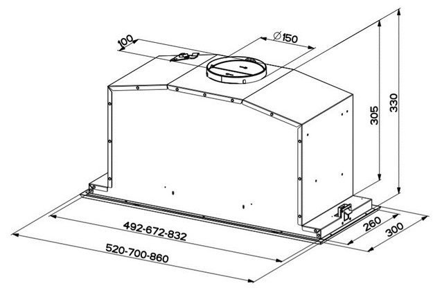 Встраиваемая вытяжка Faber INCA LUX EV8 X/WH A70 (preview 5)