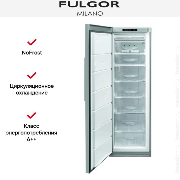 Встраиваемый морозильный шкаф Fulgor Milano FFSI 350 NFED X (фото 4) Встраиваемый морозильный шкаф Fulgor Milano FFSI 350 NFED X (preview 4)