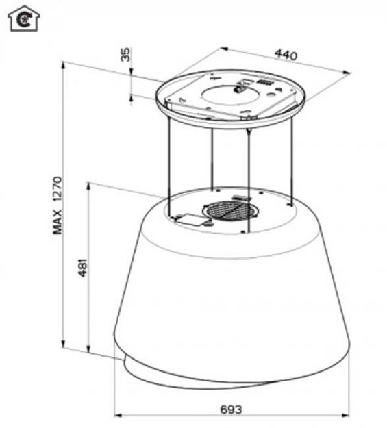 Вытяжка Faber Belle Plus Burgundy Cold 345.0615.652 (preview 4)