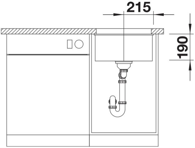 Мойка BLANCO SUBLINE 400-U Silgranit черный (preview 8)