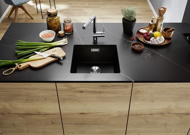Мойка BLANCO SUBLINE 400-U Silgranit черный (preview 3)