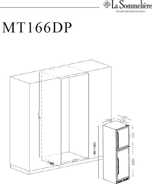 Винный шкаф La Sommeliere MT166DP (фото 8) Винный шкаф La Sommeliere MT166DP (preview 8)