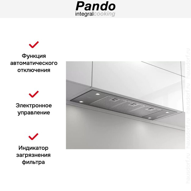 Встраиваемая вытяжка Pando EVO/580.11 INOX V.850 SEC (фото 5) Встраиваемая вытяжка Pando EVO/580.11 INOX V.850 SEC (preview 5)