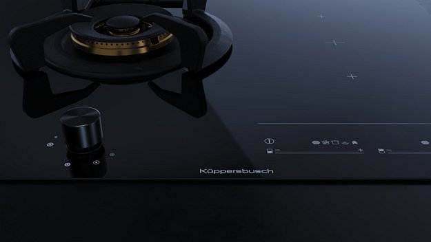 Газовая варочная панель с индукцией Kuppersbusch KIG 6850.0 SR-E5 Black Velvet (preview 7)