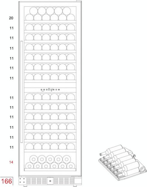 Винный шкаф Dunavox DX-166.428DCK (фото 4) Винный шкаф Dunavox DX-166.428DCK (preview 4)