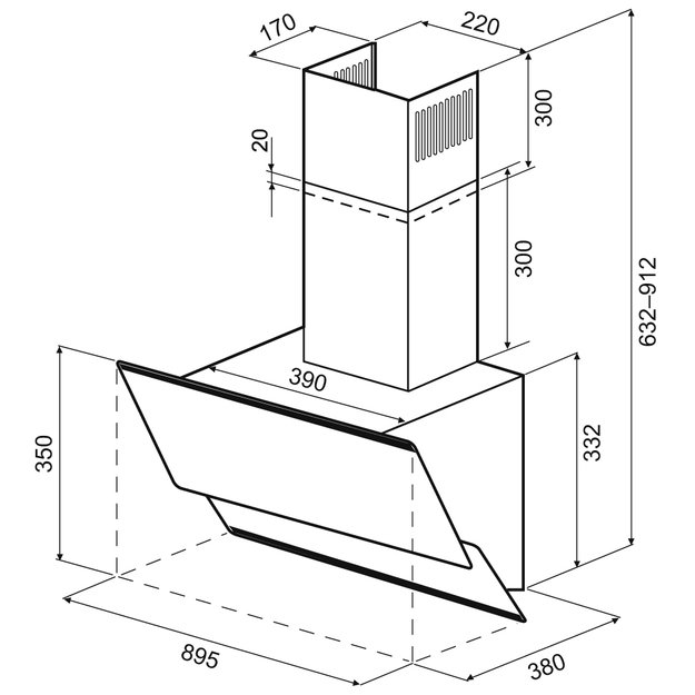 Вытяжка Krona IRMA A 900 white S (preview 16)