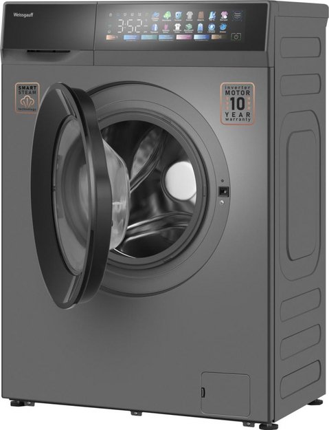 Стиральная машина Weissgauff WM 39107 Full Touch Inverter Steam Grey (preview 4)