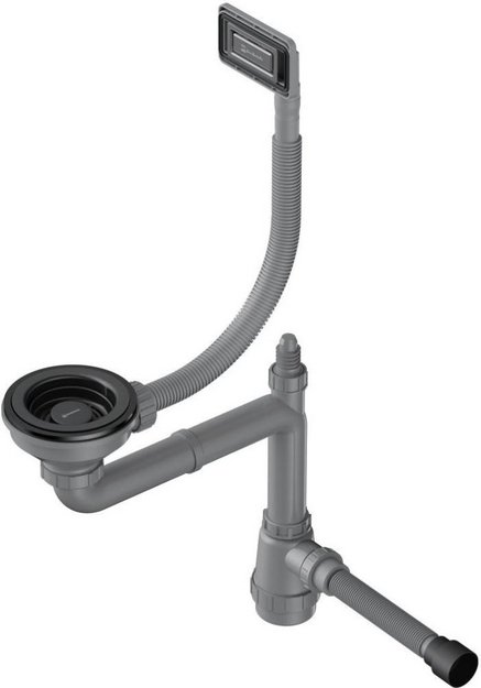 Арматура для одночашевых моек с универсальным прямоугольным переливом Omoikiri WK-1-UN GM (фото 1) Арматура для одночашевых моек с универсальным прямоугольным переливом Omoikiri WK-1-UN GM (preview 1)