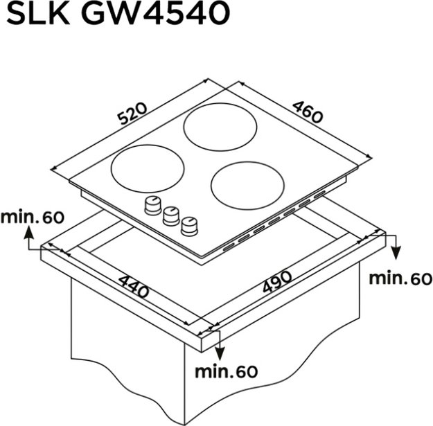 Газовая варочная панель Schaub Lorenz SLK GW4540 (preview 9)