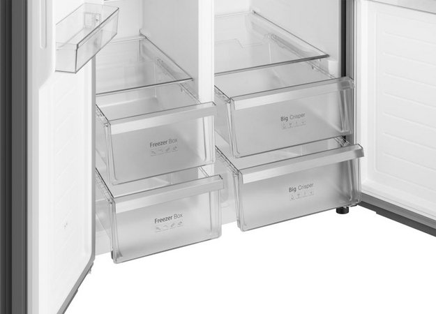 Отдельностоящий холодильник с инвертором и подачей воды Weissgauff WSBS 590 Inverter NoFrost Water Dispenser Grey (preview 11)