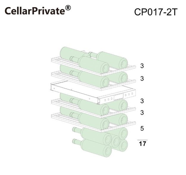 Встраиваемый под столешницу винный шкаф CellarPrivate CP017-2T (preview 7)