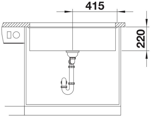 Мойка BLANCO SUBLINE 800-U Silgranit черный (preview 6)
