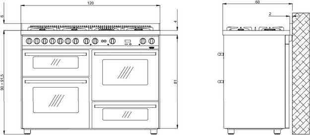 Варочный центр Lofra PBP126SMFET+DMFT/2AEO (фото 6) Варочный центр Lofra PBP126SMFET+DMFT/2AEO (preview 6)