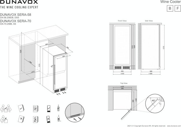 Винный шкаф Dunavox DX-58.258DC (фото 5) Винный шкаф Dunavox DX-58.258DC (preview 5)