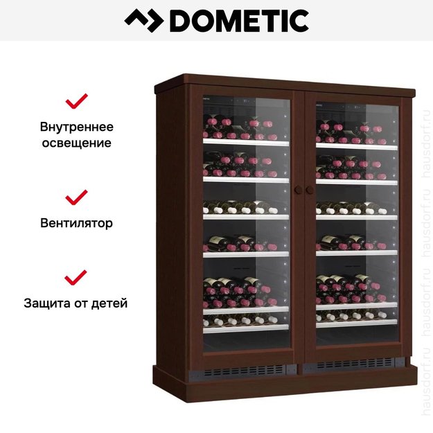 Винный шкаф Dometic C101G Double Wooden Walnut (preview 7)
