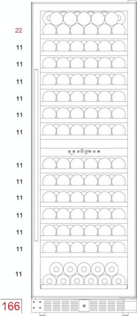 Винный шкаф Dunavox DX-166.428DCK (фото 3) Винный шкаф Dunavox DX-166.428DCK (preview 3)