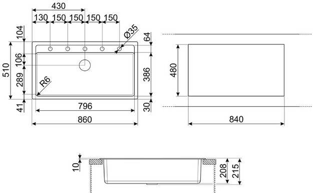 Мойка Smeg VSGX860CT (preview 6)