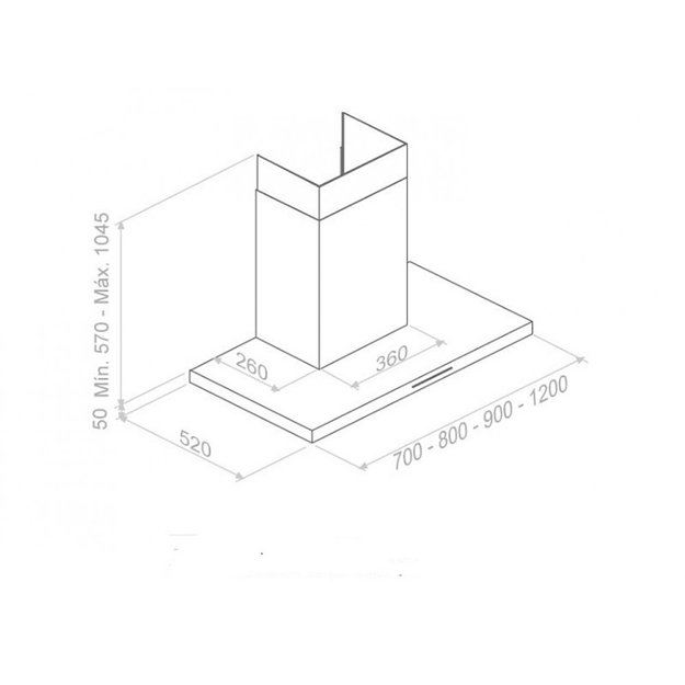 Вытяжка Pando P-401/120 IX 1250 ECO SEC (preview 3)