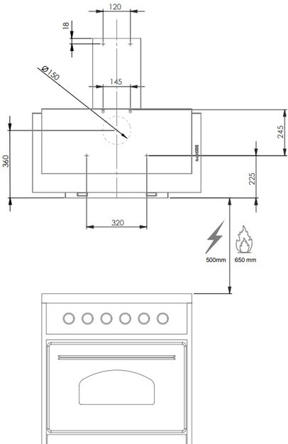 Вытяжка Pando P-730/90 CR NE+BL V. 850 SEC (preview 4)