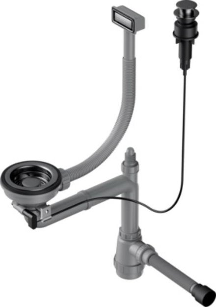 Арматура для одночашевых моек с прямоугольным переливом Omoikiri WK-1-GM-A (preview 1)