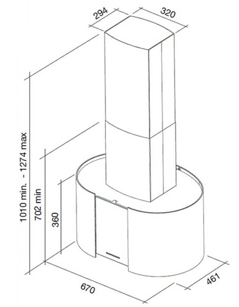 Вытяжка Falmec Mirabilia isola 67 Elektra Vetro (800) ECP (preview 4)