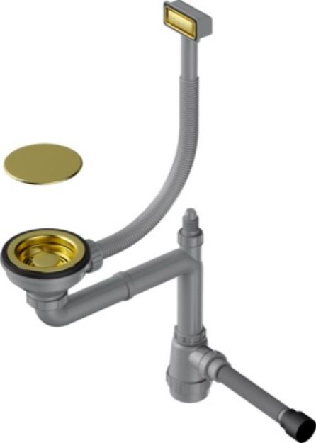 Арматура для одночашевых моек с прямоугольным переливом Omoikiri WK-1C LG (preview 1)