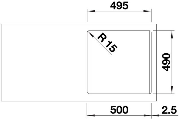 Мойка BLANCO NAYA 5 Silgranit серый беж (preview 3)