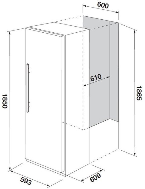 Встраиваемый холодильник Fulgor Milano FRSI 401 FED X (preview 3)