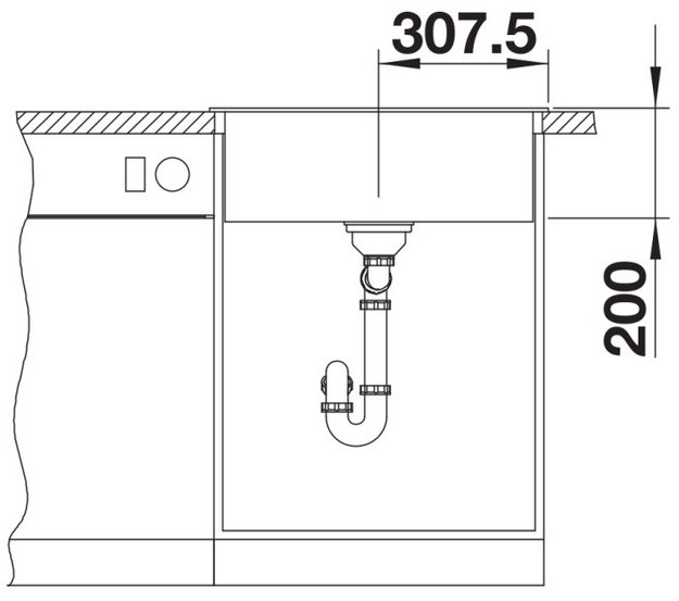 Мойка BLANCO NAYA 6 Silgranit черный (фото 4) Мойка BLANCO NAYA 6 Silgranit черный (preview 4)