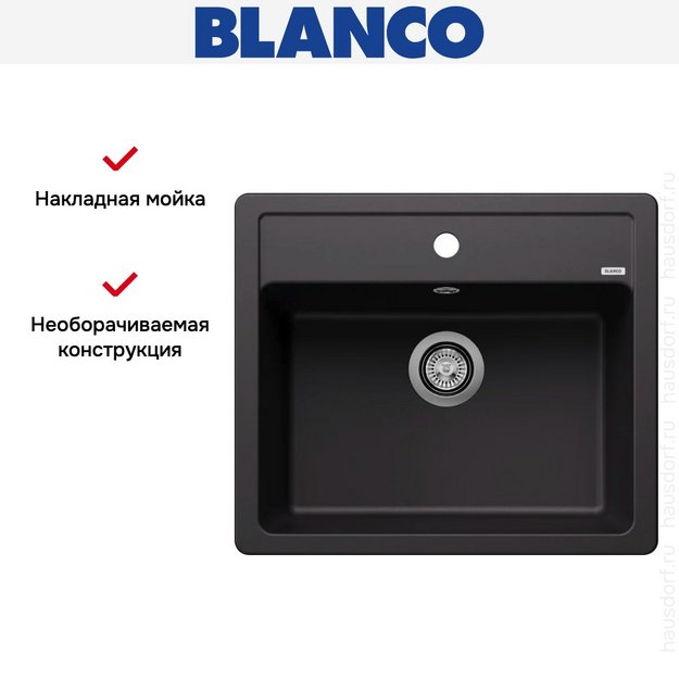 Мойка BLANCO LEGRA 6 Silgranit черный (preview 8)