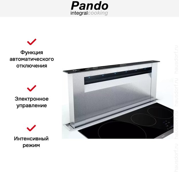 Встраиваемая в столешницу вытяжка Pando E-350/90 IX 1350 INT/EXT (preview 6)
