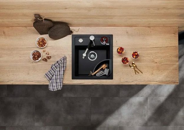 Мойка BLANCO DALAGO 45 Silgranit черный, клапан-автомат (фото 3) Мойка BLANCO DALAGO 45 Silgranit черный, клапан-автомат (preview 3)