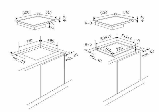 Варочная панель с вытяжкой Kuppersbusch KMI 8590.0 SR Black Velvet (preview 8)